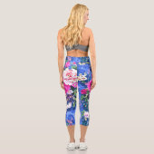 Bouquets mit Rose Capri Leggings (Rückseite)