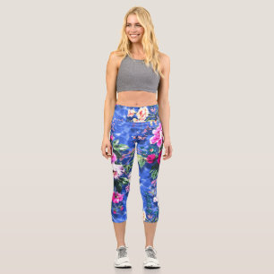 Bouquets mit Rose Capri Leggings