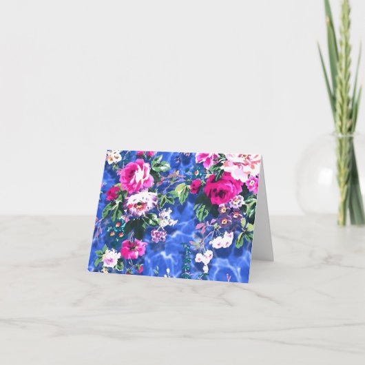 Bouquets mit Rose Dankeskarte (Vorderseite)