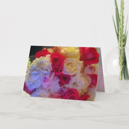 Bouquets mit Rose Karte (Vorderseite)