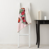 Bouquets mit weißem Rosen und Burgund Sherpadecke (Beispiel)