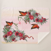 Bouquets mit weißem Rosen und Burgund Sherpadecke (Vorderseite (Horizontal))