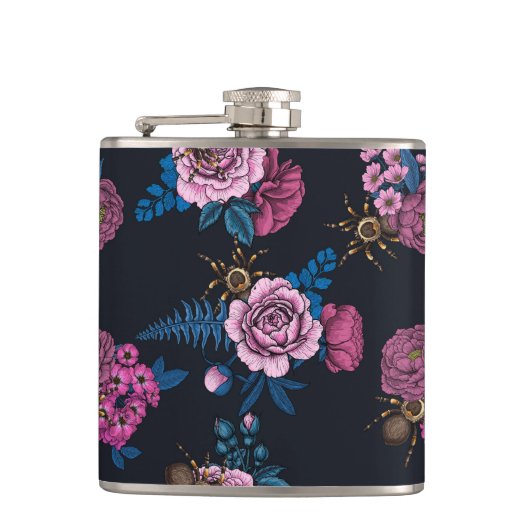 Bouquets und Tarantula 2 Flachmann (Vorderseite)