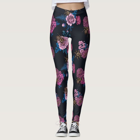 Bouquets und Tarantula 2 Leggings (Vorderseite)