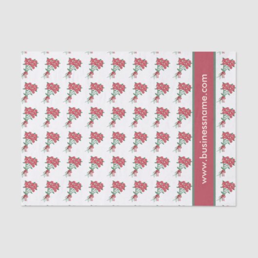 Bouquets von benutzerdefinierten Rote Rosen Seidenpapier (Vorderseite)