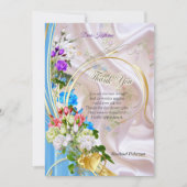 Bouquets von mehrfarbigen Rose auf Seidentexturen (Vorderseite)