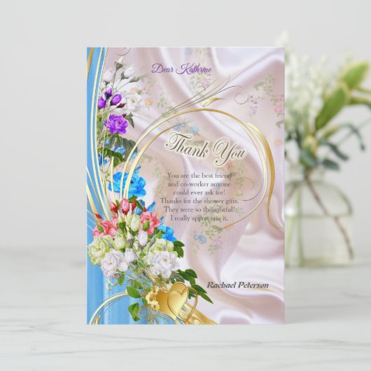 Bouquets von mehrfarbigen Rose auf Seidentexturen (Stehend Vorderseite)