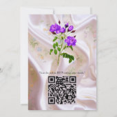 Bouquets von mehrfarbigen Rose auf Seidentexturen Einladung (Rückseite)