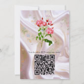 Bouquets von mehrfarbigen Rose auf Seidentexturen Einladung (Rückseite)