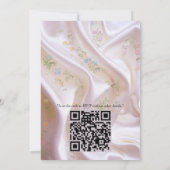 Bouquets von mehrfarbigen Rose auf Seidentexturen Einladung (Rückseite)