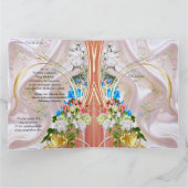 Bouquets von mehrfarbigen Rose auf Seidentexturen Karte (Innenseite)