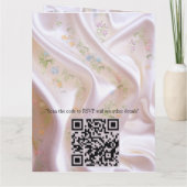 Bouquets von mehrfarbigen Rose auf Seidentexturen Karte (Rückseite)