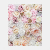 Bouquets von Rose 1 Fleecedecke (Vorderseite)