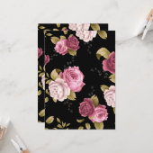 Bouquets von Rose 3 Karte (Vorderseite/Rückseite Beispiel)