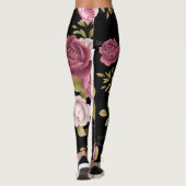 Bouquets von Rose 3 Leggings (Rückseite)