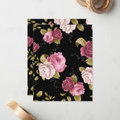 Bouquets von Rose 3 Mitteilungskarte (Vorderseite/Rückseite Beispiel)