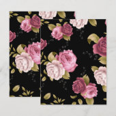 Bouquets von Rose 3 Mitteilungskarte (Vorne/Hinten)