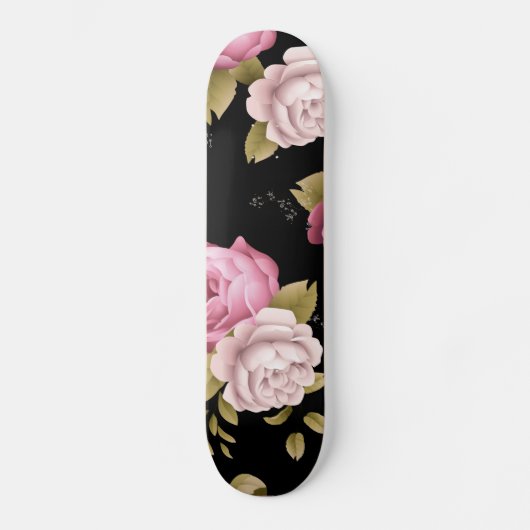 Bouquets von Rose 3 Skateboard (Vorderseite)