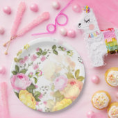 Bouquets von Rose 4 Pappteller (Party)