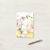 Bouquets von Rose 4 Post-it Klebezettel (Auf Schreibtisch)