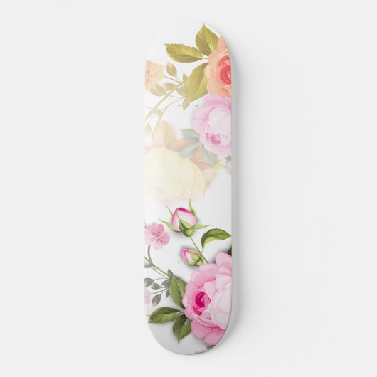 Bouquets von Rose 4 Skateboard (Vorderseite)