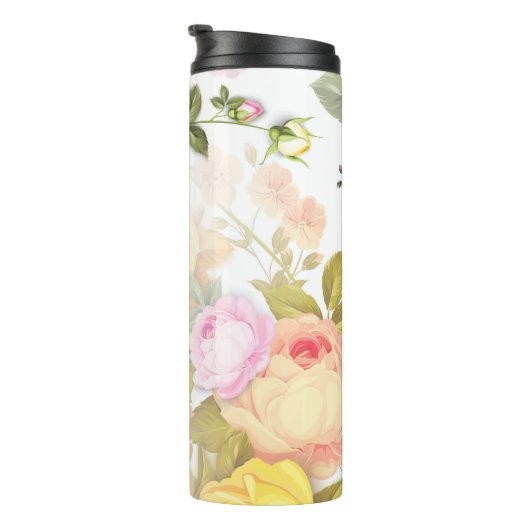 Bouquets von Rose 4 Thermosbecher (Nach rechts gedreht)