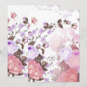 Bouquets von Rose 5 Dankeskarte (Vorne/Hinten)