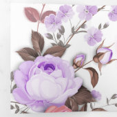 Bouquets von Rose 5 Dreifach Gefaltete Urlaubskarte (Innen Erste Seite)