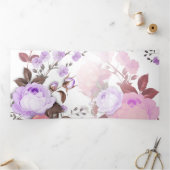 Bouquets von Rose 5 Dreifach Gefaltete Urlaubskarte (Innenseite)