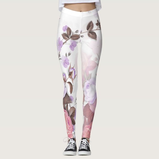 Bouquets von Rose 5 Leggings (Vorderseite)