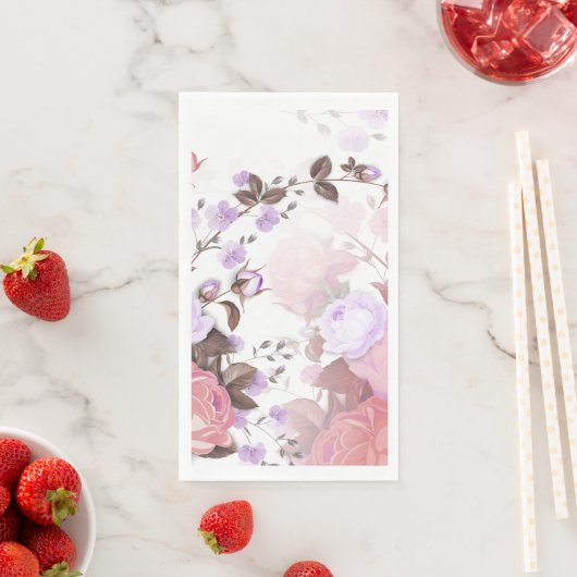 Bouquets von Rose 5 Serviette (Beispiel)