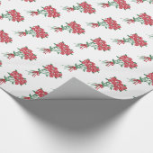 Bouquets von Rote Rosen Pattern Romantische Geschenkpapier (Ecke)