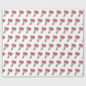 Bouquets von Rote Rosen Pattern Romantische Geschenkpapier (Flach)