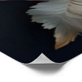 Bouquets von Silky Blue White und Gold Edges Poster (Ecke)