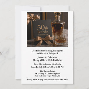 Bourbon 'Aged to Perfection' zum 50. Geburtstag Einladung