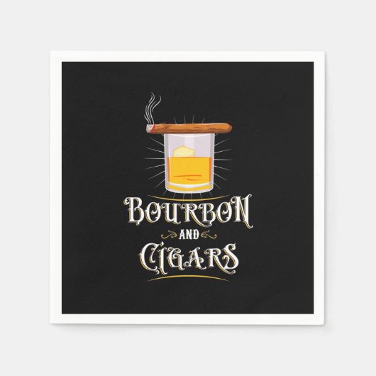 Bourbon And Cigars Serviette (Vorderseite)