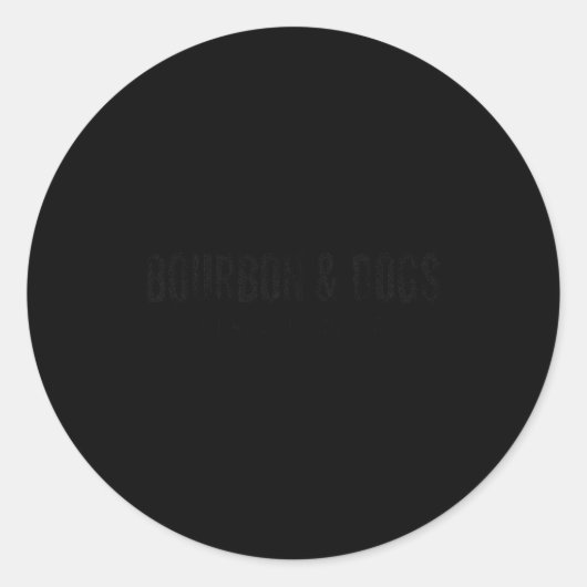 Bourbon And Dogs I Love My Licker Bourbon Drinking Runder Aufkleber (Vorderseite)