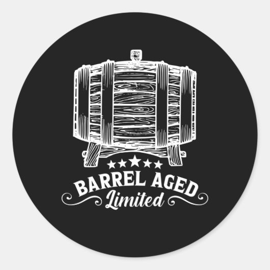 Bourbon Barrel Aged Whiskey Drink Alkohol Runder Aufkleber (Vorderseite)