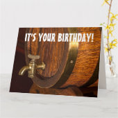 BOURBON BARREL BIRTHDAY BIG CARD KARTE (Gelbe Blume)