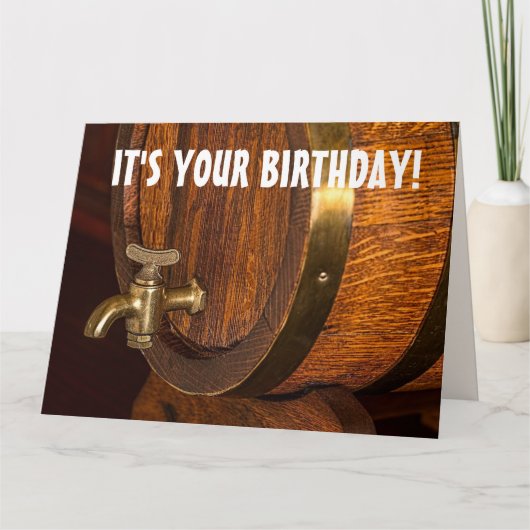 BOURBON BARREL BIRTHDAY BIG CARD KARTE (Vorderseite)
