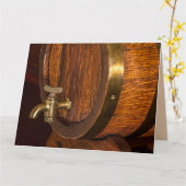 BOURBON BARREL BIRTHDAY GREETING CARD KARTE (Gelbe Blume)