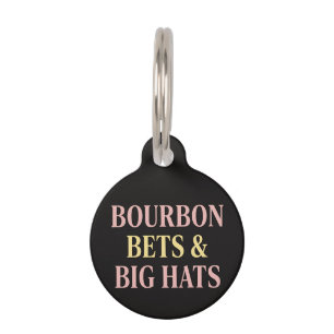 Bourbon Bets & Big Hats Retro Social Club Pferd Haustiermarke