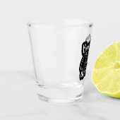 Bourbon billiger Therapie Wort Kunst Schnapsglas (Links)