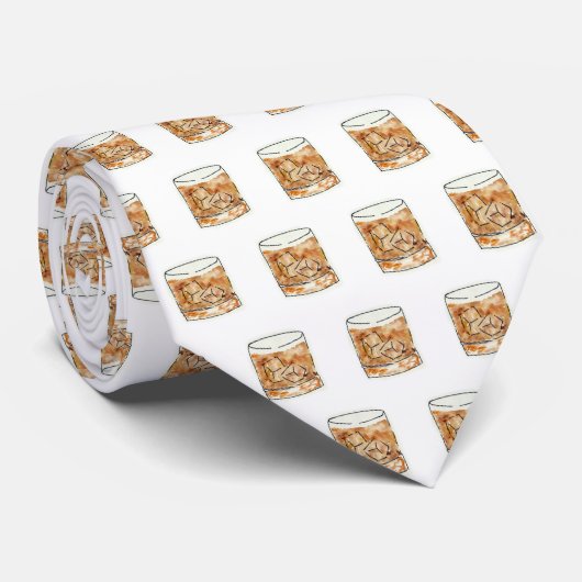 Bourbon, Cocktail, südlich, Aquarell Krawatte (Gerollt)