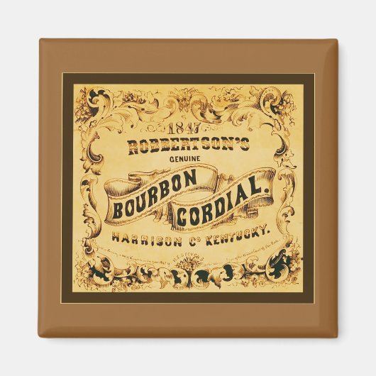 Bourbon Cordial ~ Vintage Werbung Magnet (Vorne)