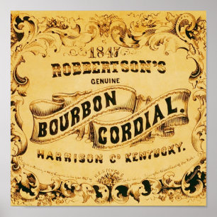 Bourbon Cordial ~ Vintage Werbung. Poster