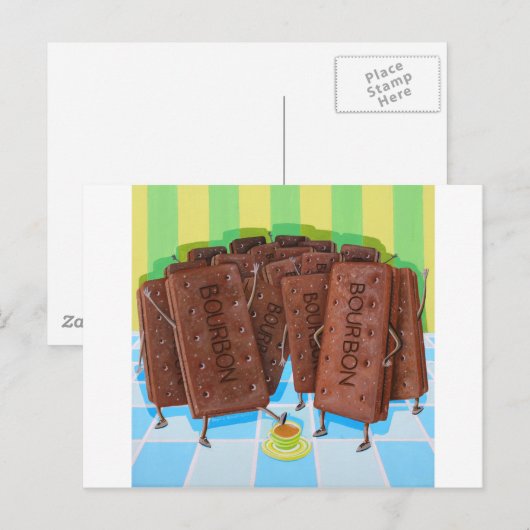 Bourbon Cream Tee Postkarte (Vorne/Hinten)