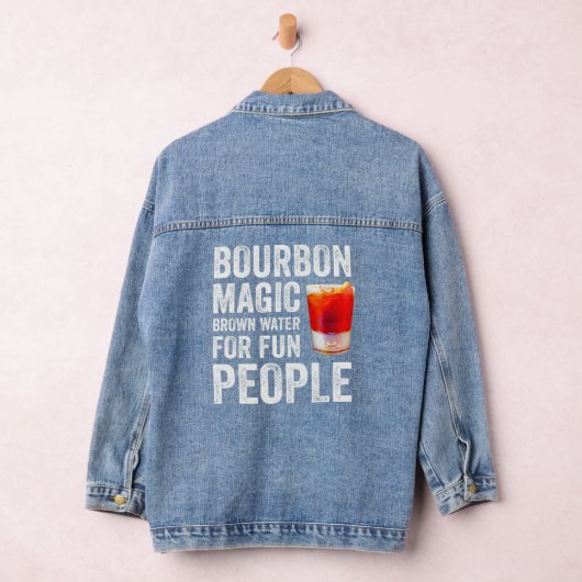 Bourbon Definition Magic Brown Water for Fun Peopl Jeansjacke (Hangar)