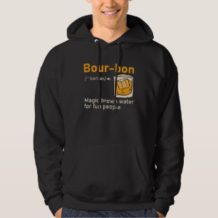 Bourbon-Definition Magie Braunes Wasser Whisky Män Hoodie