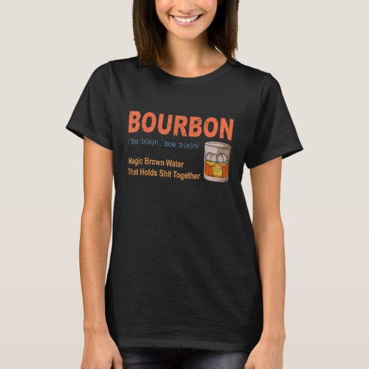 Bourbon Definition Vintage Bourbon Whiskey Drinkin T-Shirt (Vorderseite)